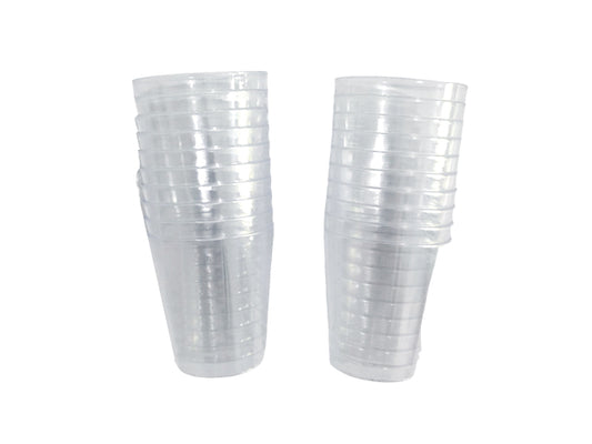 20-Piece Plastic Shot Cups 1 oz – White color