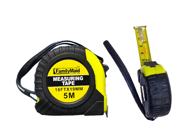 5 Meter Measuring Tape 19mm – Heavy Duty Retractable Tape Measure for Construction & DIY