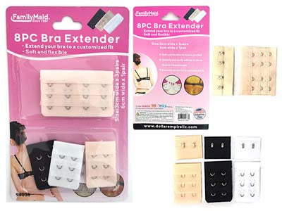 Bra Extender 8 Piece Pack (3 Colors) – Adjustable Bra Band Extension for Better Fit