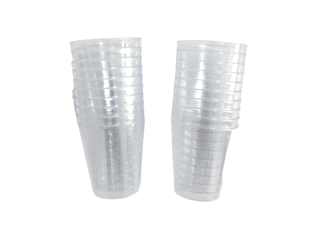20-Piece Plastic Shot Cups 1 oz – White color