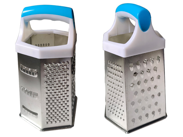 6-Sided Box Grater with Handle – Multi-Purpose Kitchen Cheese & Vegetable Grater