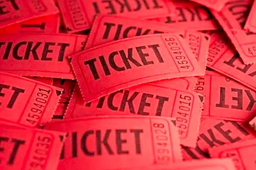 Rafle tickets 200 pieces two colors