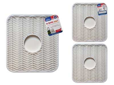 Kitchen Sink Protector Mat – 11 x 12 Inch Non-Slip Sink Mat for Dish & Glass Protection