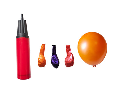 Balloon Hand Pump with 10 Balloons – 11.25 Inch Portable Party Balloon Inflator Kit
