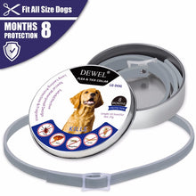 Load image into Gallery viewer, Dewel All Cat Dog Collar Anti Flea Ticks Mosquitoes Outdoor Protective Adjustable Pet Collars 8 Months Long-term Protection
