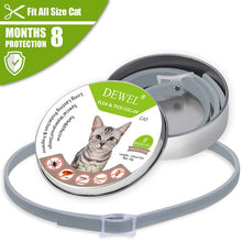 Load image into Gallery viewer, Dewel All Cat Dog Collar Anti Flea Ticks Mosquitoes Outdoor Protective Adjustable Pet Collars 8 Months Long-term Protection
