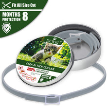 Load image into Gallery viewer, Dewel All Cat Dog Collar Anti Flea Ticks Mosquitoes Outdoor Protective Adjustable Pet Collars 8 Months Long-term Protection
